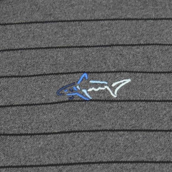 Attack Life By Greg Norman Mens Golf Polo Shirt Gray Striped Play Dry S New - Picture 6 of 12